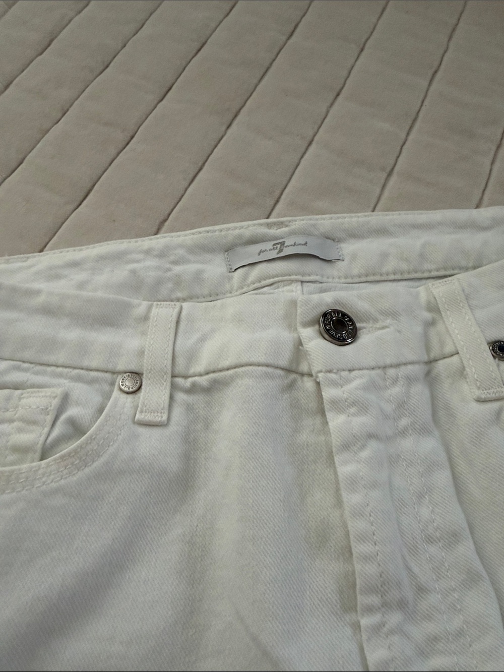 7 for all mankind White Denim Jeans 28 - Picture 3 of 8